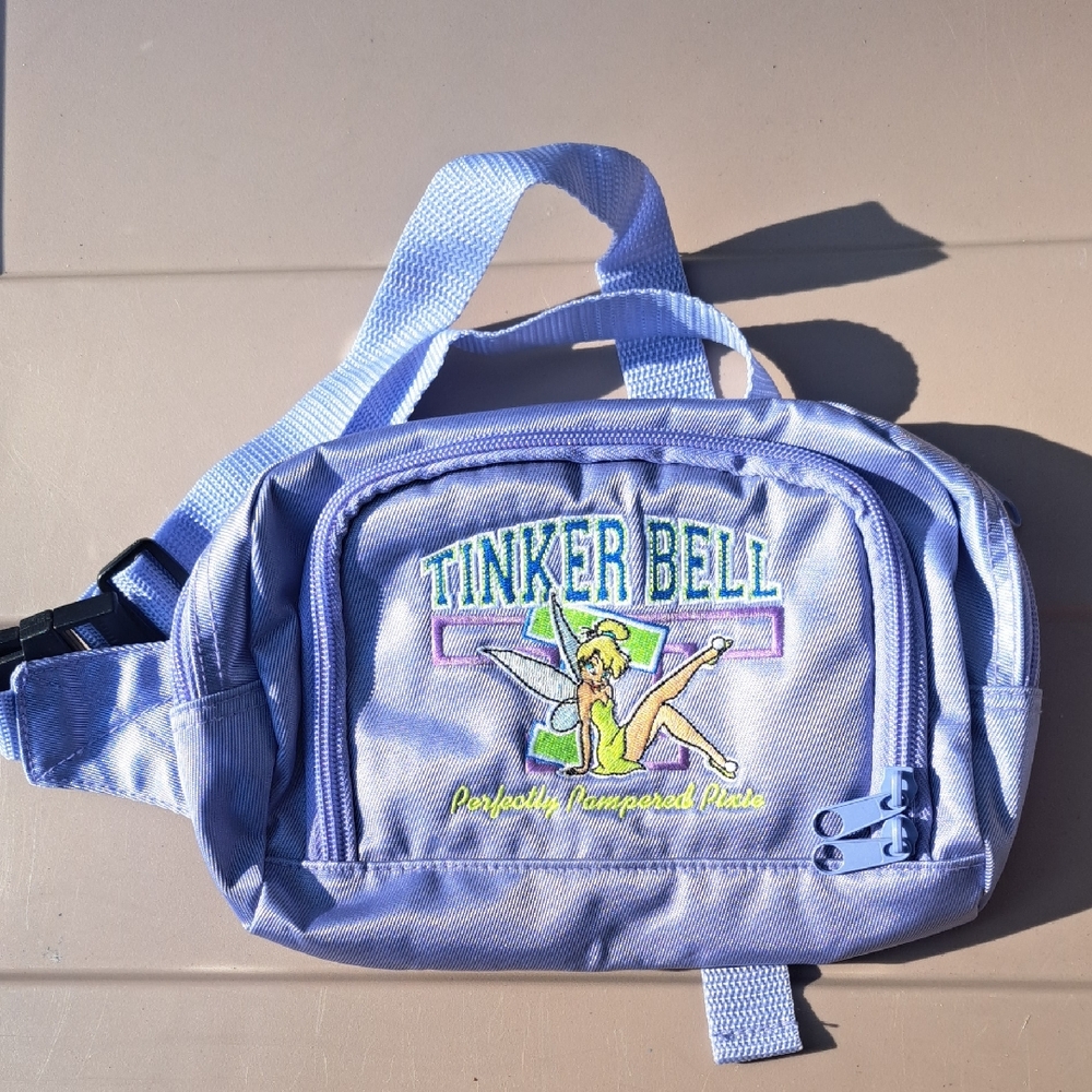 TINKERBELL "Perfectly Pampered Pixie" Purple Fanny Pack Bag w/ Waist Strap